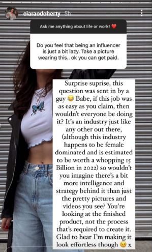 Ciara O'Doherty Had The Perfect Response When A Follower Called