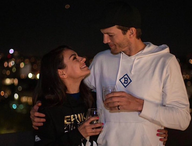 Watch Ashton Kutcher Catch Mila Kunis Breaking Their No Drinking Pact